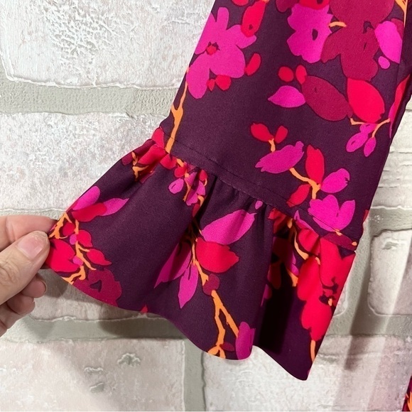 Jude Connally Nancy Floral Print Ruffle Sleeve Dress Size XS - Picture 7 of 9